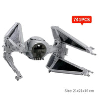 Thumbnail for Building Blocks Star Wars Custom MOC TIE Fighter Interceptor Bricks Toy - 6