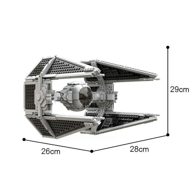 Building Blocks Star Wars MOC Custom Tie Interceptor Bricks Toy Construction Set Toys - 2