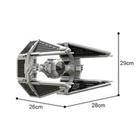 Thumbnail for Building Blocks Star Wars MOC Custom Tie Interceptor Bricks Toy - 2