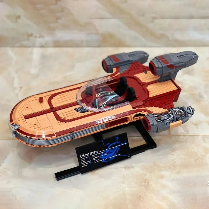 Building Blocks Star Wars UCS MOC Luke Skywalker’s Landspeeder Bricks Toy EU - 9