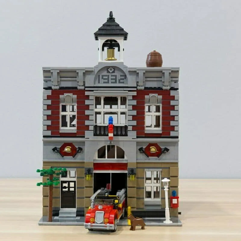 Building Blocks MOC Street Expert City Fire Brigade Bricks Toy 15004 - 7