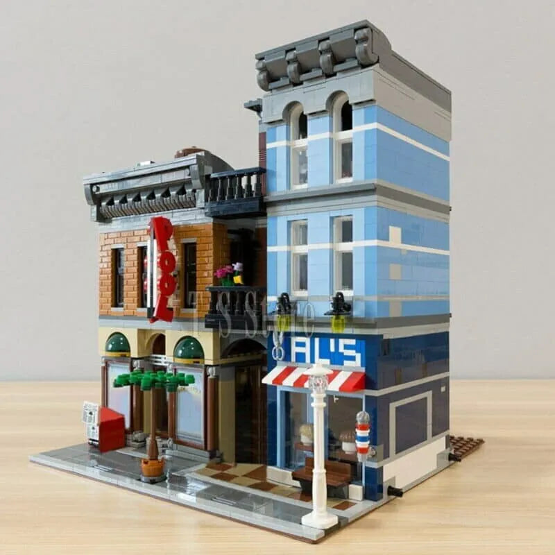 Building Blocks Street Expert Creator City Detective’s Office Bricks Toy EU - 12