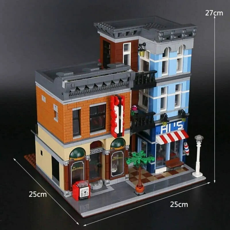 Building Blocks Street Expert Creator City Detective’s Office Bricks Toy EU - 9