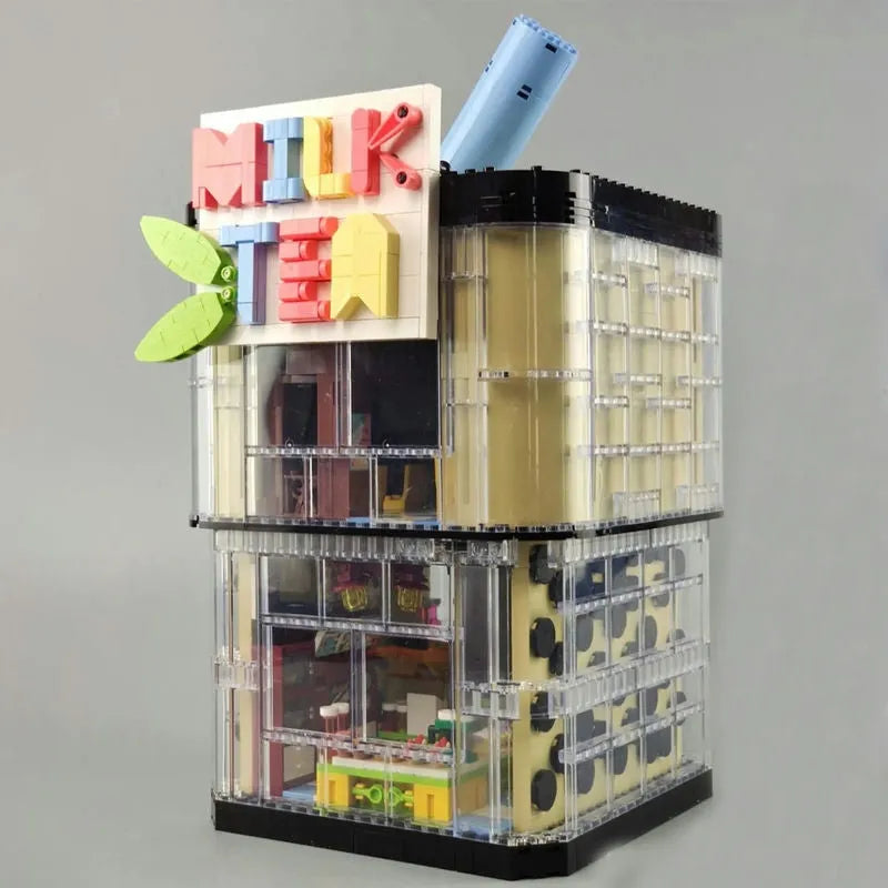 Building Blocks MOC Street Experts Milk Tea Store Shop Bricks Toy Construction Set Toys - 5