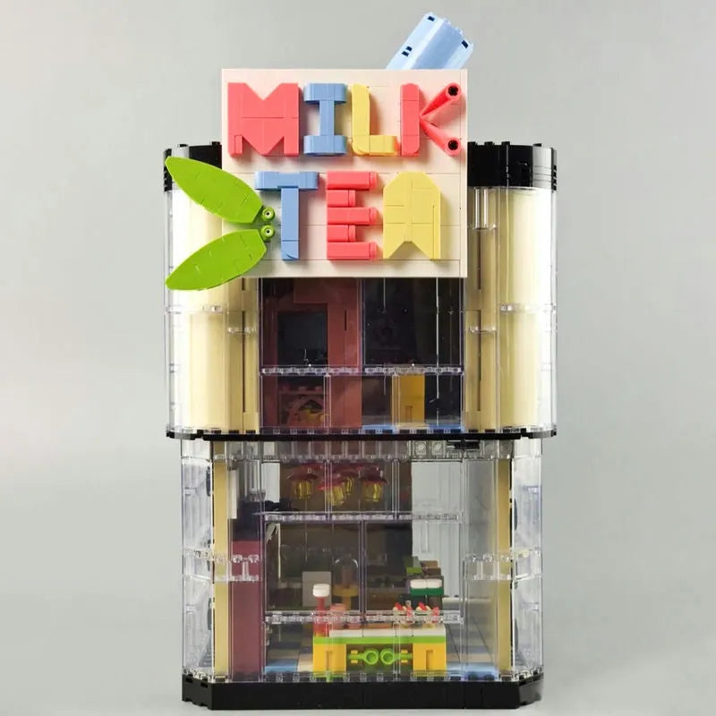 Building Blocks MOC Street Experts Milk Tea Store Shop Bricks Toy Construction Set Toys - 4