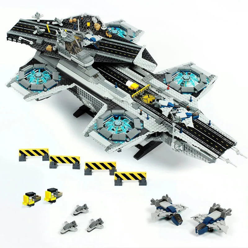 Building Blocks Super Hero MOC 07043 SHIELD Helicarrier Bricks Toys Construction Set Toys - 1