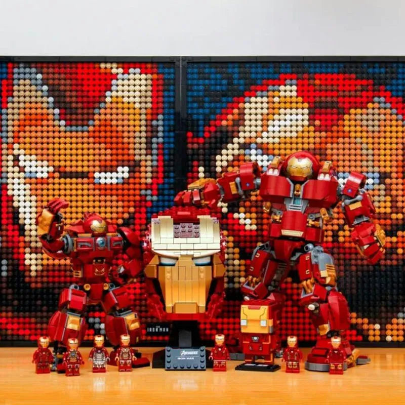 Building Blocks Super Hero MOC 50015 Iron Man Bust Marvel Bricks Toy - 4