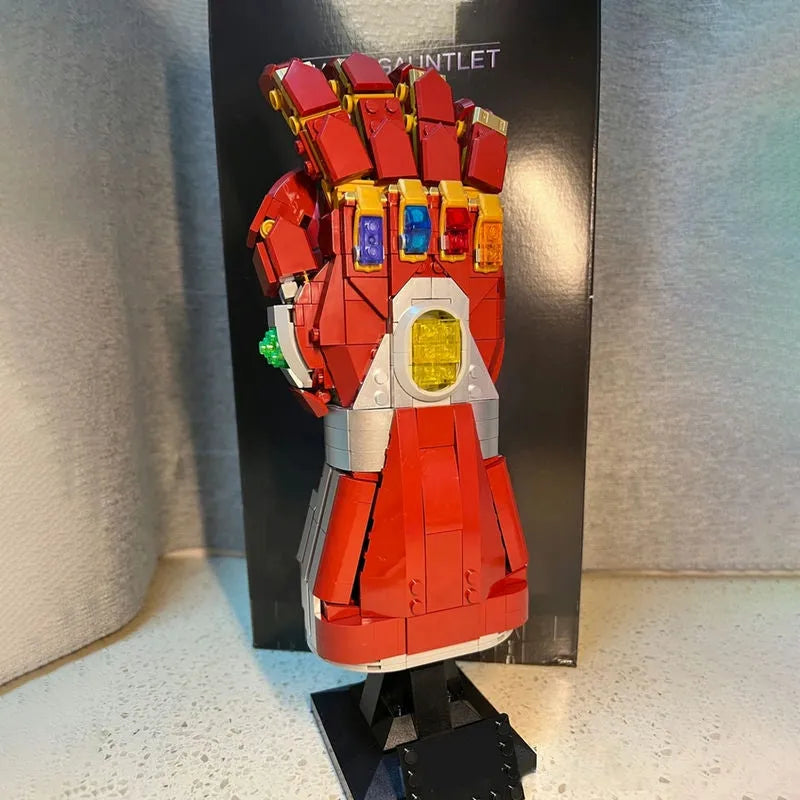 Building Blocks Super Hero MOC 66018 Marvel Iron Man Nano Gauntlet Bricks Toy - 3