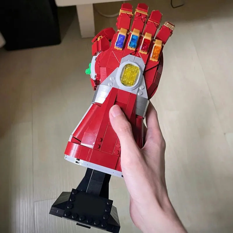 Building Blocks Super Hero MOC 66018 Marvel Iron Man Nano Gauntlet Bricks Toy - 5