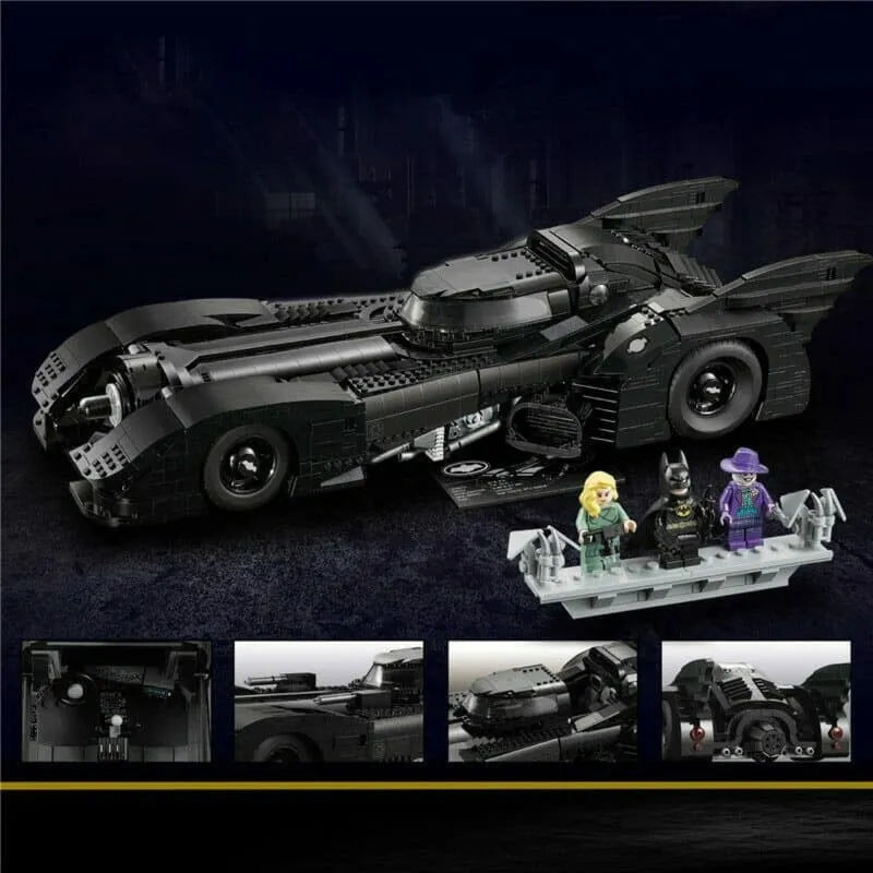 Building Blocks Super Hero MOC Batman UCS 1989 Batmobile Car Bricks Toys - 5