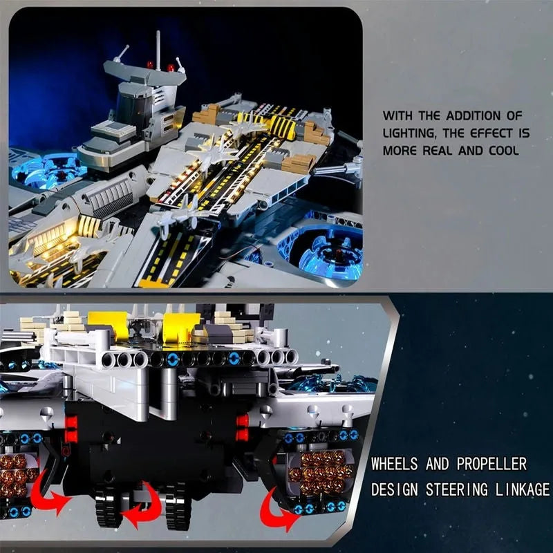Building Blocks Super Hero MOC Motorized RC SHIELD Helicarrier Bricks Toy EU Construction Set Toys - 8
