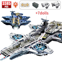 Thumbnail for Building Blocks Super Hero MOC Motorized RC SHIELD Helicarrier Bricks Toy EU Construction Set Toys - 1