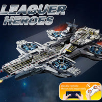 Thumbnail for Building Blocks Super Hero MOC Motorized RC SHIELD Helicarrier Bricks Toy EU Construction Set Toys - 3