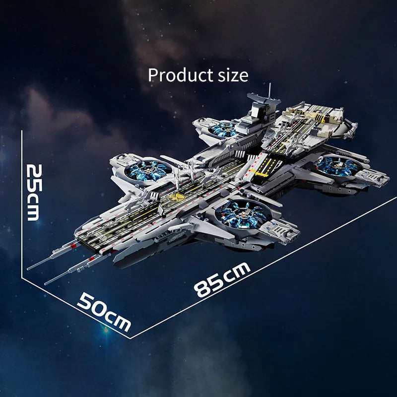 Building Blocks Super Hero MOC Motorized RC SHIELD Helicarrier Bricks Toy EU Construction Set Toys - 9