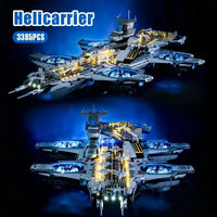 Thumbnail for Building Blocks MOC Super Hero Motorized SHIELD RC Helicarrier Bricks Toy - 4