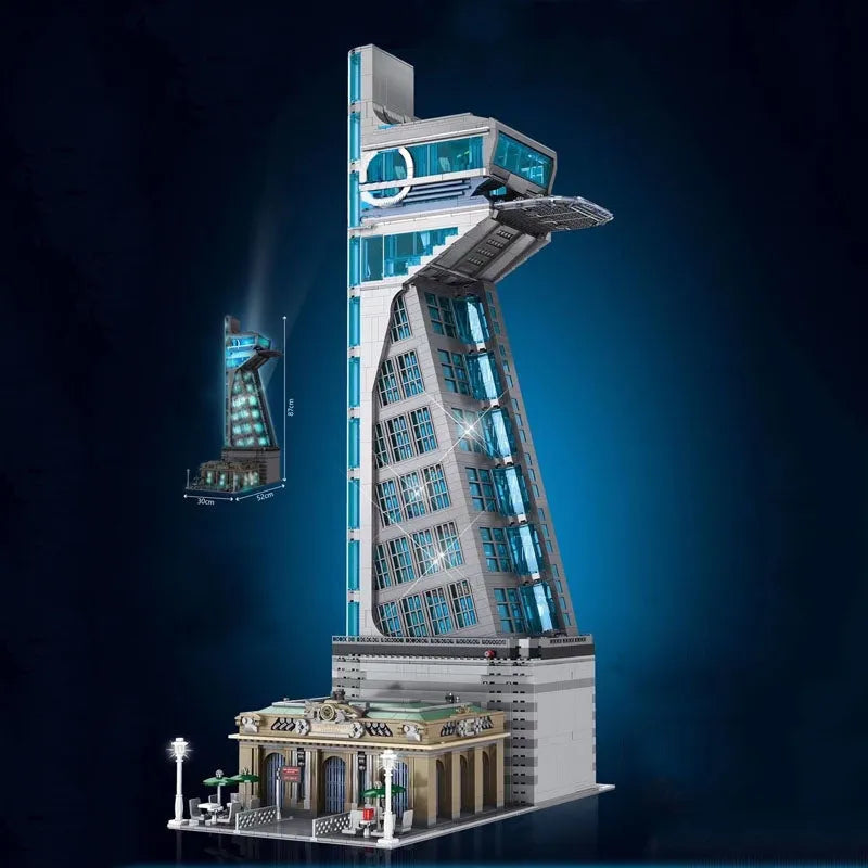 MOC Super Hero Movie Avengers Tower Bricks Toy
