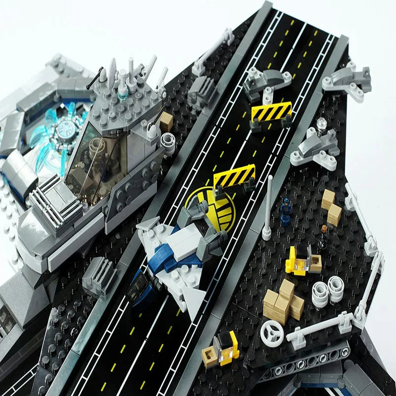 MOC Super Hero SHIELD Helicarrier Marvel Bricks Toys