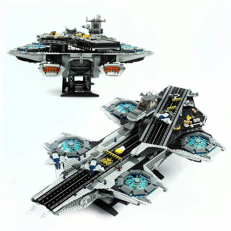 Building Blocks MOC Super Hero SHIELD Helicarrier Marvel Bricks Toys Construction Set Toys - 2