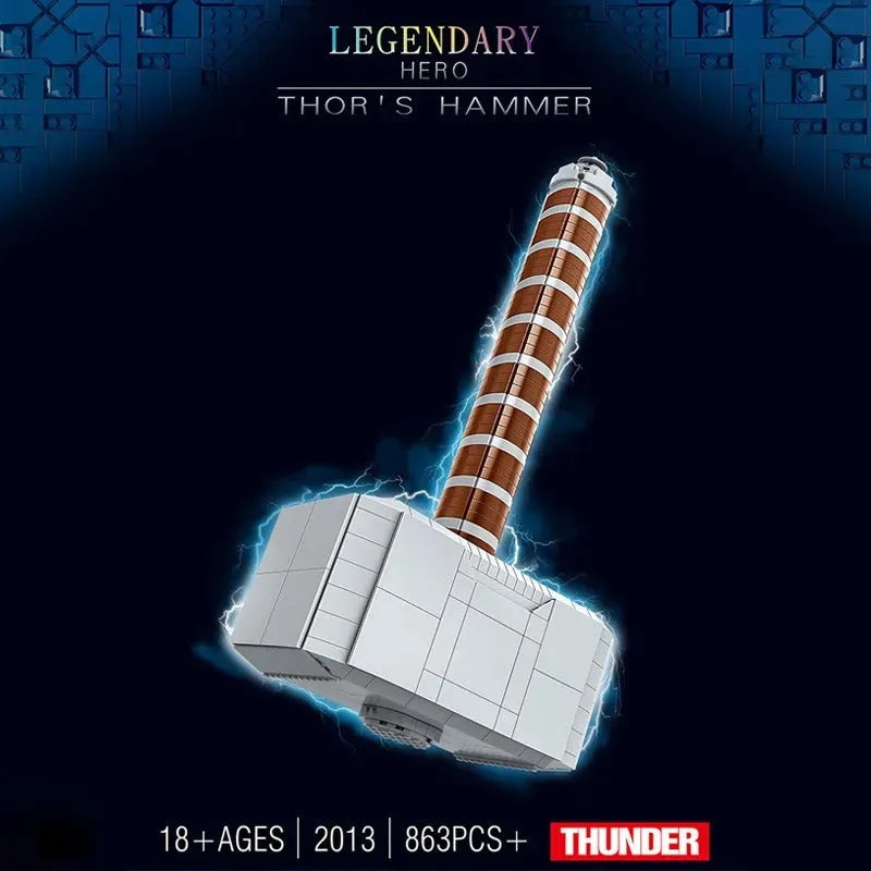 Building Blocks Super Heroes MOC 2013 Marvel Thor’s Hammer Bricks Toys - 2