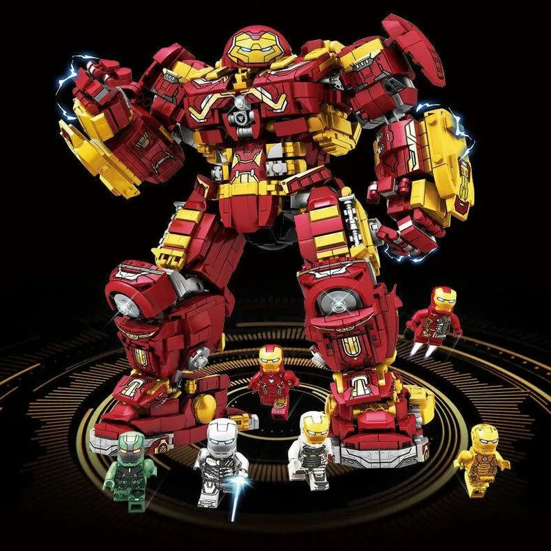 Building Blocks MOC Super Heroes Marvel Iron Hero Warrior Robot Bricks Toy - 5