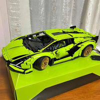 Thumbnail for Building Blocks Tech MOC 81996 Lambo Sian FKP37 Racing Car Bricks Toy EU - 14