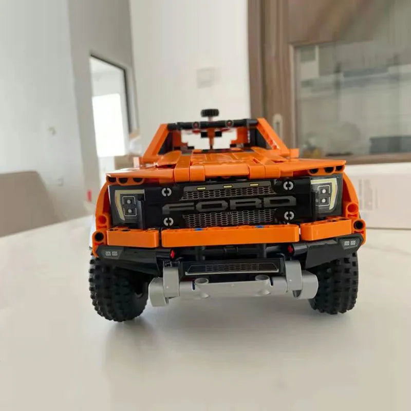 Building Blocks Tech MOC A55355 Ford F - 150 Raptor Pickup Truck Bricks Toy - 11