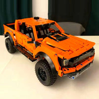Thumbnail for Building Blocks Tech MOC A55355 Ford F-150 Raptor Pickup Truck Bricks Toy Construction Set Toys - 6