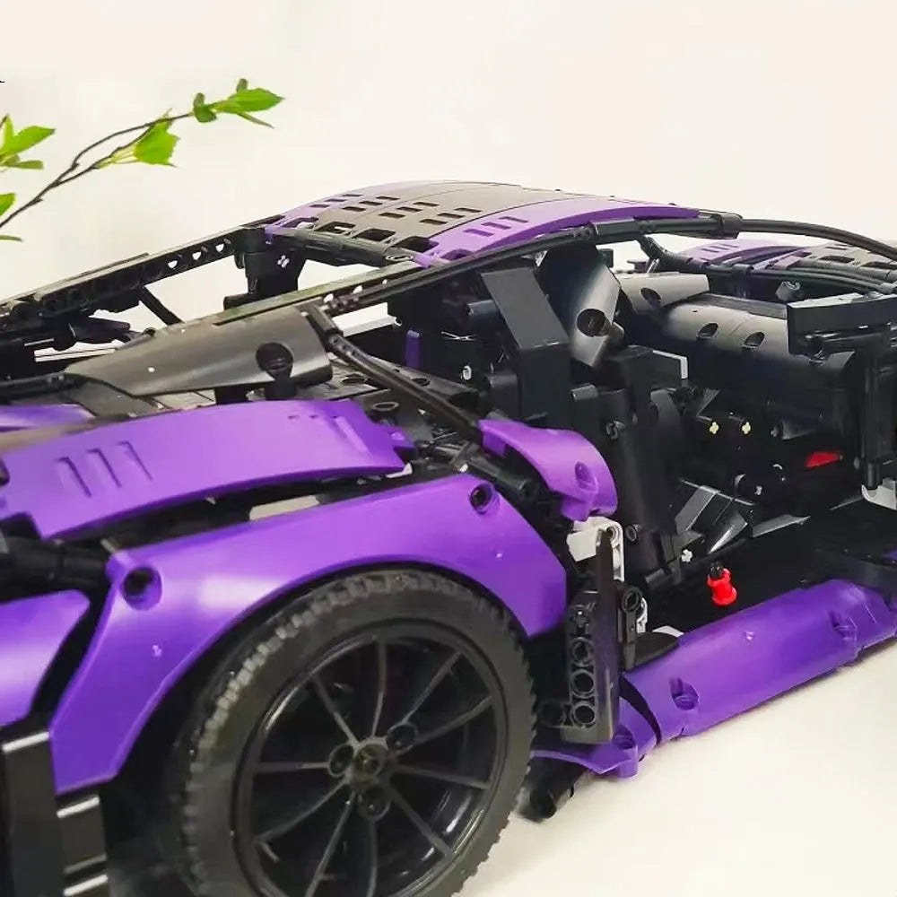 Building Blocks Tech MOC Aston Vantage GT3 Concept Sports Car Bricks Toy Construction Set Toys - 17
