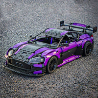 Thumbnail for Building Blocks Tech MOC Aston Vantage GT3 Concept Sports Car Bricks Toy Construction Set Toys - 9