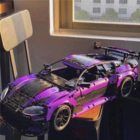 Thumbnail for Building Blocks Tech MOC Aston Vantage GT3 Concept Sports Car Bricks Toy Construction Set Toys - 4