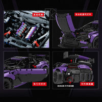 Thumbnail for Building Blocks Tech MOC Aston Vantage GT3 Concept Sports Car Bricks Toy - 7