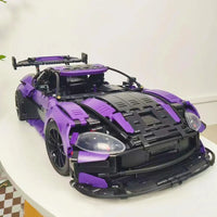 Thumbnail for Building Blocks Tech MOC Aston Vantage GT3 Concept Sports Car Bricks Toy Construction Set Toys - 14
