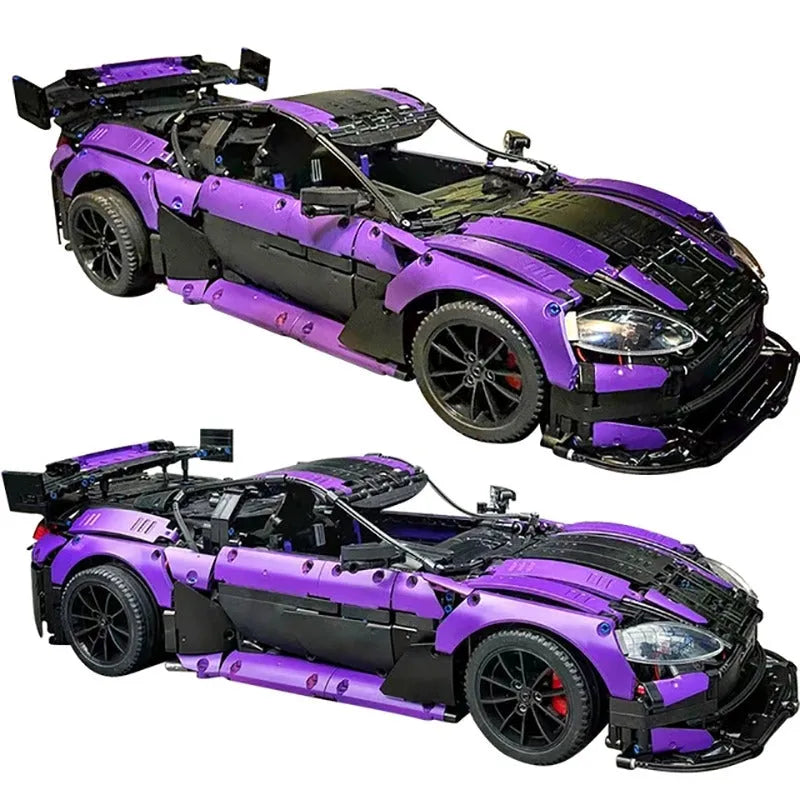 Building Blocks Tech MOC Aston Vantage GT3 Concept Sports Car Bricks Toy Construction Set Toys - 1