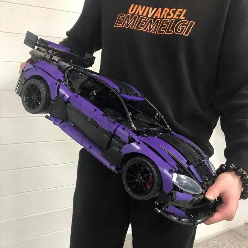Building Blocks Tech MOC Aston Vantage GT3 Concept Sports Car Bricks Toy Construction Set Toys - 11