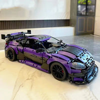 Thumbnail for Building Blocks Tech MOC Aston Vantage GT3 Concept Sports Car Bricks Toy Construction Set Toys - 13