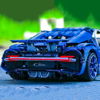 Thumbnail for Blue LEGO Technic Bugatti Chiron Racing Car model from Tech MOC Bricks Toys