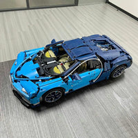 Thumbnail for Building Blocks Tech MOC Bugatti Chiron Racing Car Bricks Toys - 25