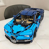 Thumbnail for LEGO Technic Bugatti Chiron Racing Car model in blue for Tech MOC Bricks Toys
