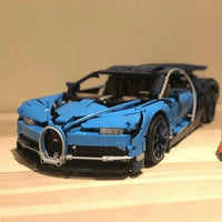Thumbnail for Building Blocks Tech MOC Bugatti Chiron Racing Car Bricks Toys - 6