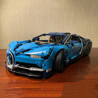 Thumbnail for Building Blocks Tech MOC Bugatti Chiron Racing Car Bricks Toys - 18