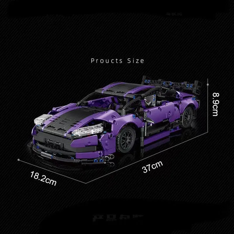Building Blocks Tech MOC C011 Vantage GT3 Concept Racing Sports Car Bricks Toys Construction Set Toys - 5