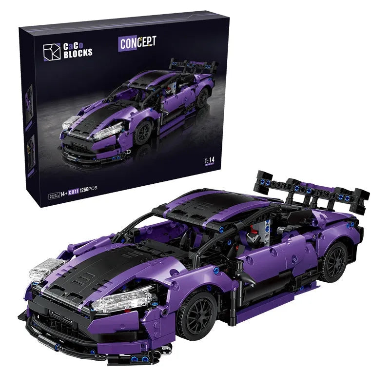 Building Blocks Tech MOC C011 Vantage GT3 Concept Racing Sports Car Bricks Toys Construction Set Toys - 1