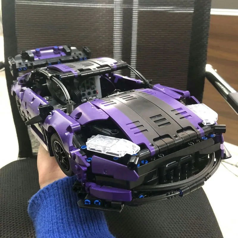 Building Blocks Tech MOC C011 Vantage GT3 Concept Racing Sports Car Bricks Toys Construction Set Toys - 9