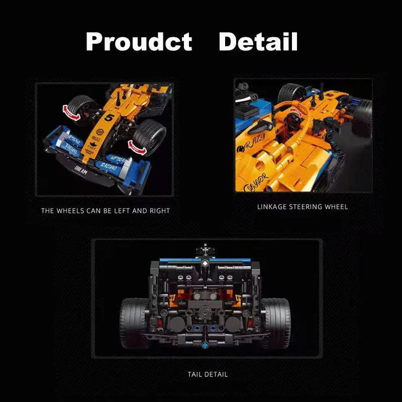 Building Blocks Tech MOC Concept F1 Formula Racing Car Bricks Toy C016 Construction Set Toys - 8