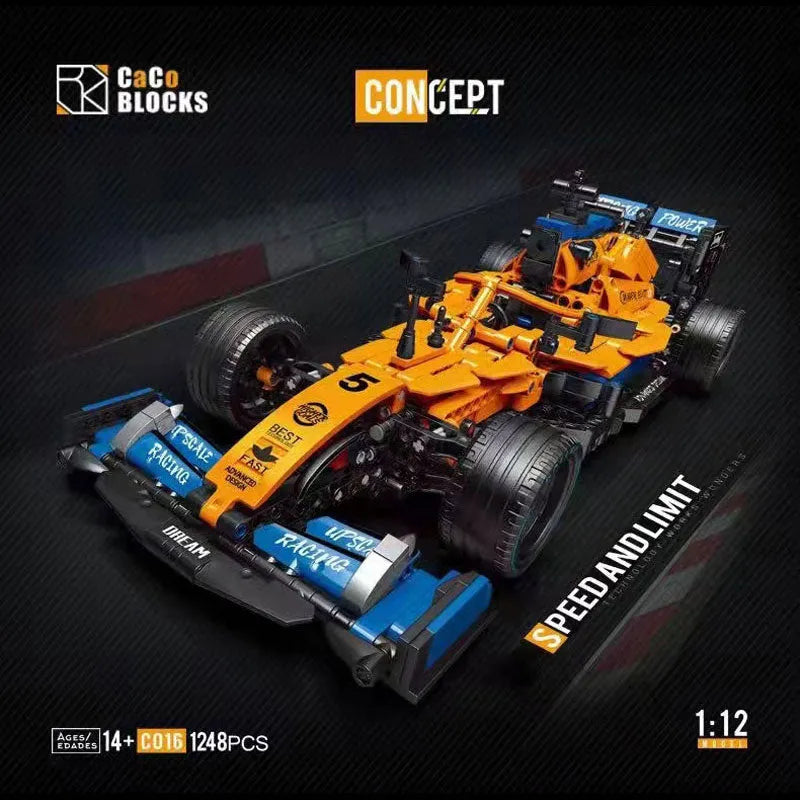 Building Blocks Tech MOC Concept F1 Formula Racing Car Bricks Toy C016 Construction Set Toys - 2