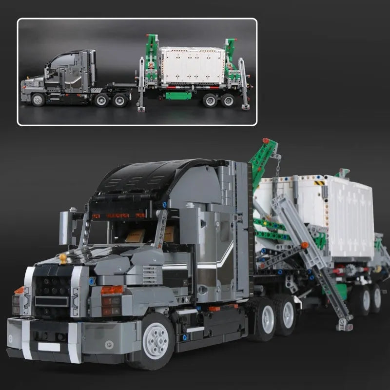Building Blocks Tech MOC Creator City Garbage Truck Bricks Toys - 5