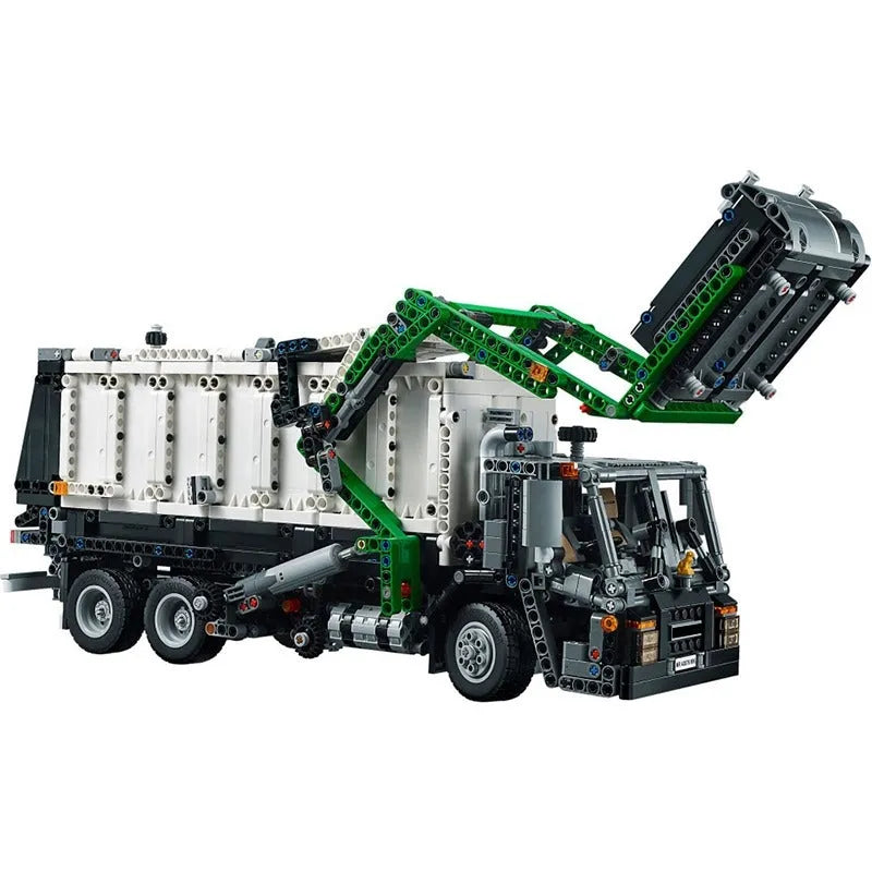 Building Blocks Tech MOC Creator City Garbage Truck Bricks Toys - 3