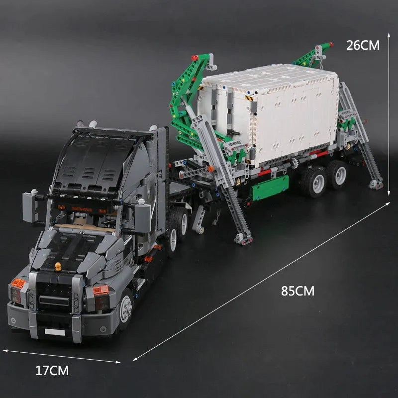 Building Blocks Tech MOC Creator City Garbage Truck Bricks Toys - 8