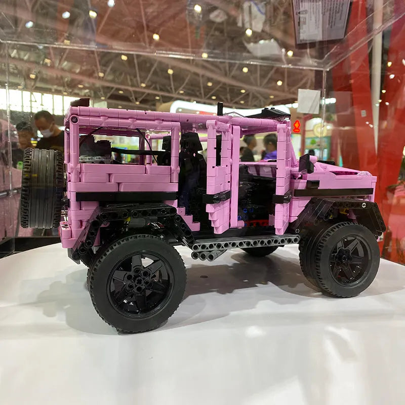 Building Blocks MOC Tech Expert King Kong Barbie Pink SUV Bricks Toy J903 - 7