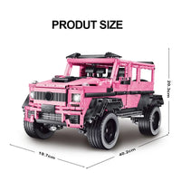 Thumbnail for Building Blocks MOC Tech Expert King Kong Barbie Pink SUV Bricks Toy J903 - 3